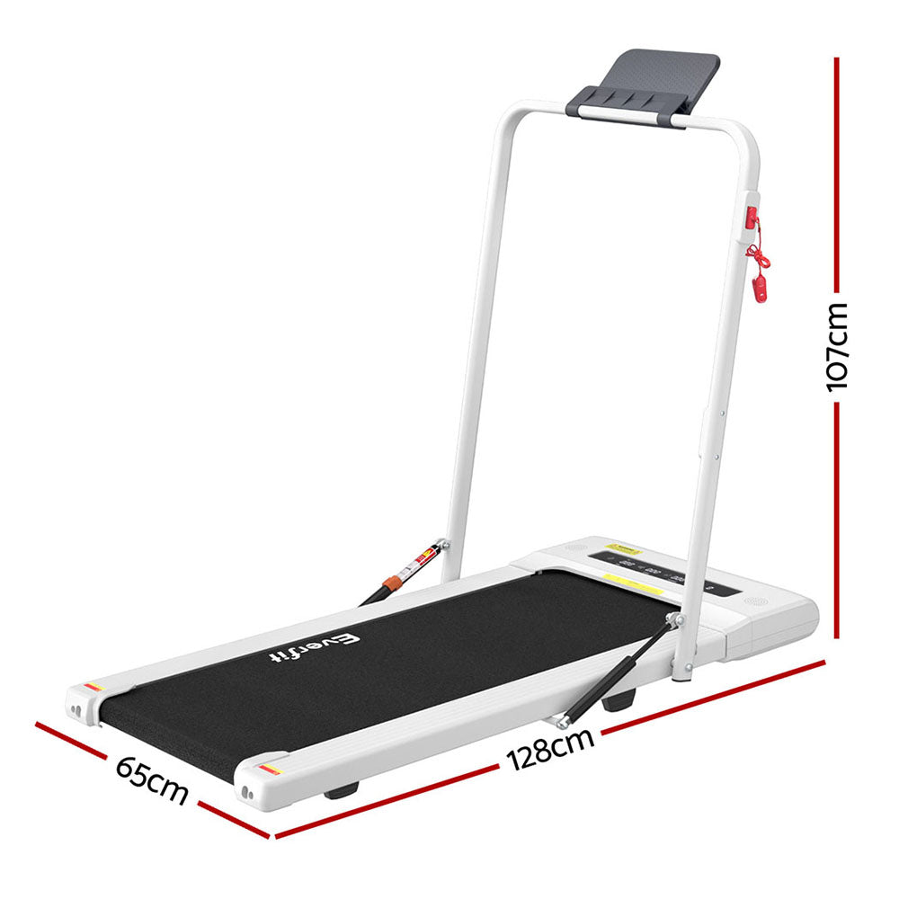 Everfit Treadmill Electric Walking Pad | Under Desk | Home Gym Fitness | 400mm | White