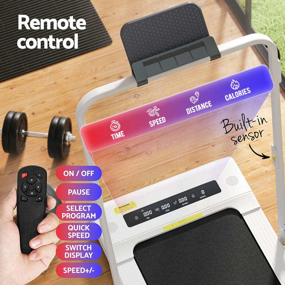 Everfit Treadmill Electric Walking Pad | Under Desk | Home Gym Fitness | 400mm | White