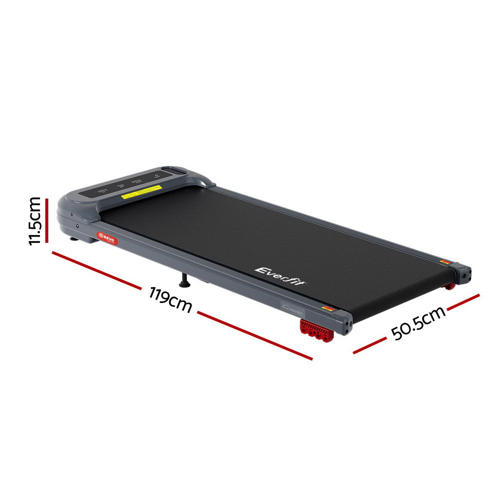 Treadmill Walking Pad | Electric Incline Under Desk Home Gym Treadmill | Grey | Compact Fitness Equipment