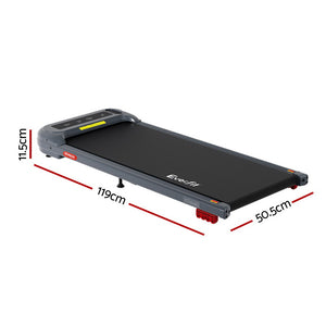 Treadmill Walking Pad | Electric Incline Under Desk Home Gym Treadmill | Grey | Compact Fitness Equipment