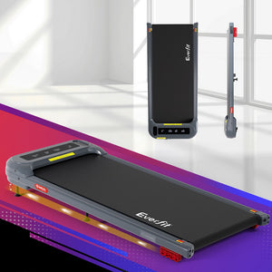 Treadmill Walking Pad | Electric Incline Under Desk Home Gym Treadmill | Grey | Compact Fitness Equipment