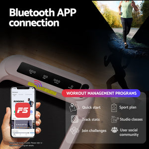 Treadmill Walking Pad | Electric Incline Under Desk Home Gym Treadmill | Pink | Compact Fitness Equipment