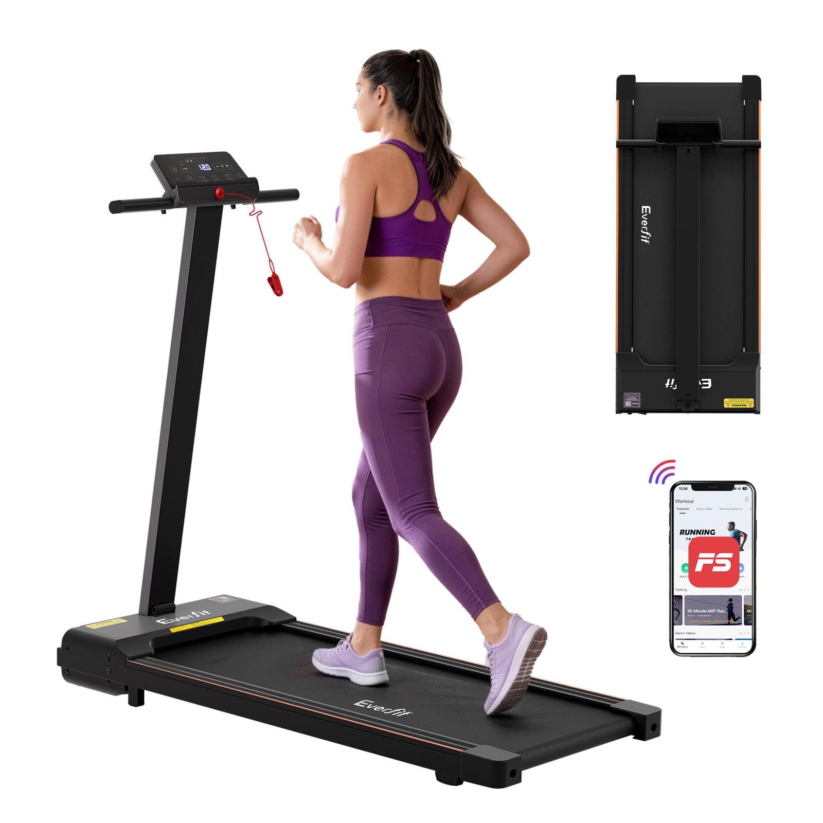 2-in-1 Walking Pad Treadmill | Foldable Home Gym | 40cm Belt | 12 Programs | App Control