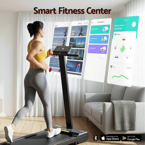 2-in-1 Walking Pad Treadmill | Foldable Home Gym | 40cm Belt | 12 Programs | App Control