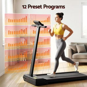 2-in-1 Walking Pad Treadmill | Foldable Home Gym | 40cm Belt | 12 Programs | App Control