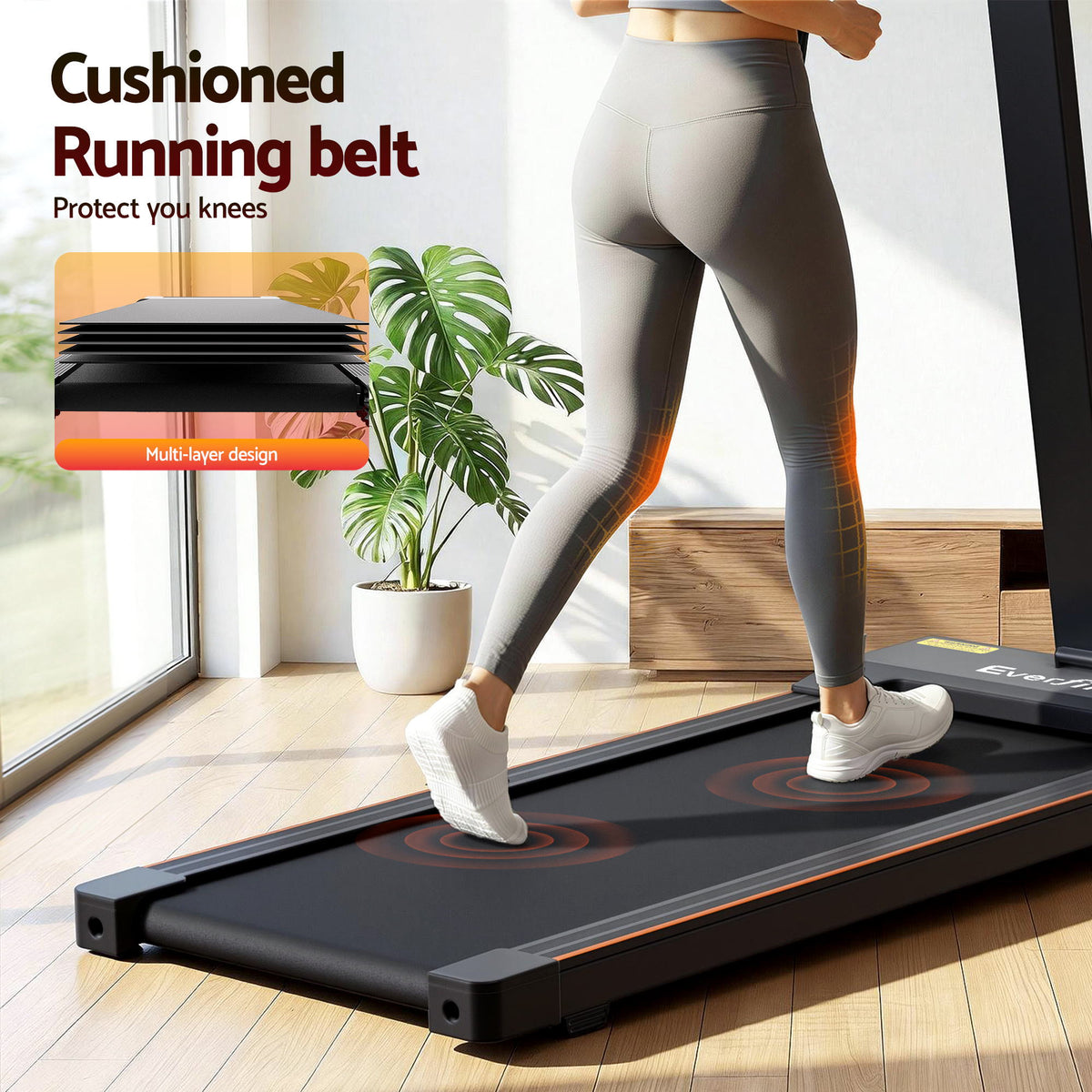 2-in-1 Walking Pad Treadmill | Foldable Home Gym | 40cm Belt | 12 Programs | App Control