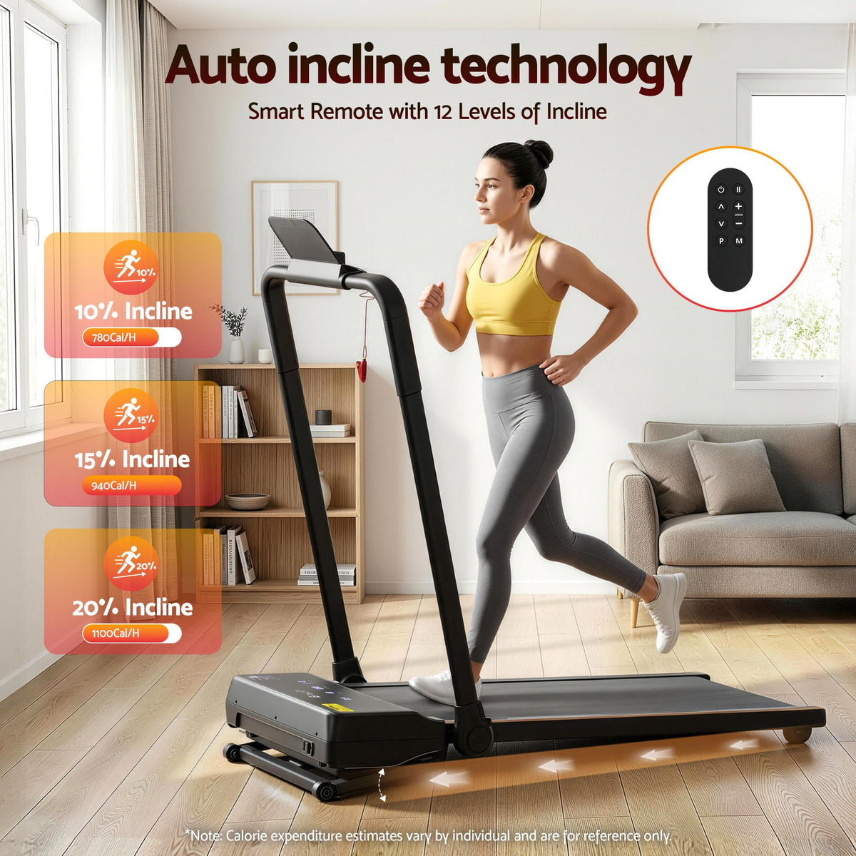 3-in-1 Walking Pad Treadmill | 20% Auto Incline | Foldable Under Desk | Home Use