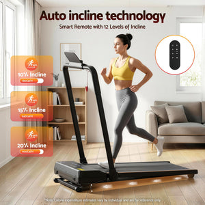 3-in-1 Walking Pad Treadmill | 20% Auto Incline | Foldable Under Desk | Home Use