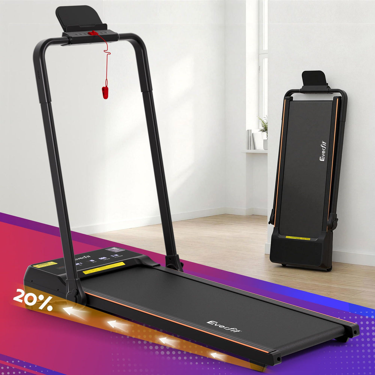 3-in-1 Walking Pad Treadmill | 20% Auto Incline | Foldable Under Desk | Home Use