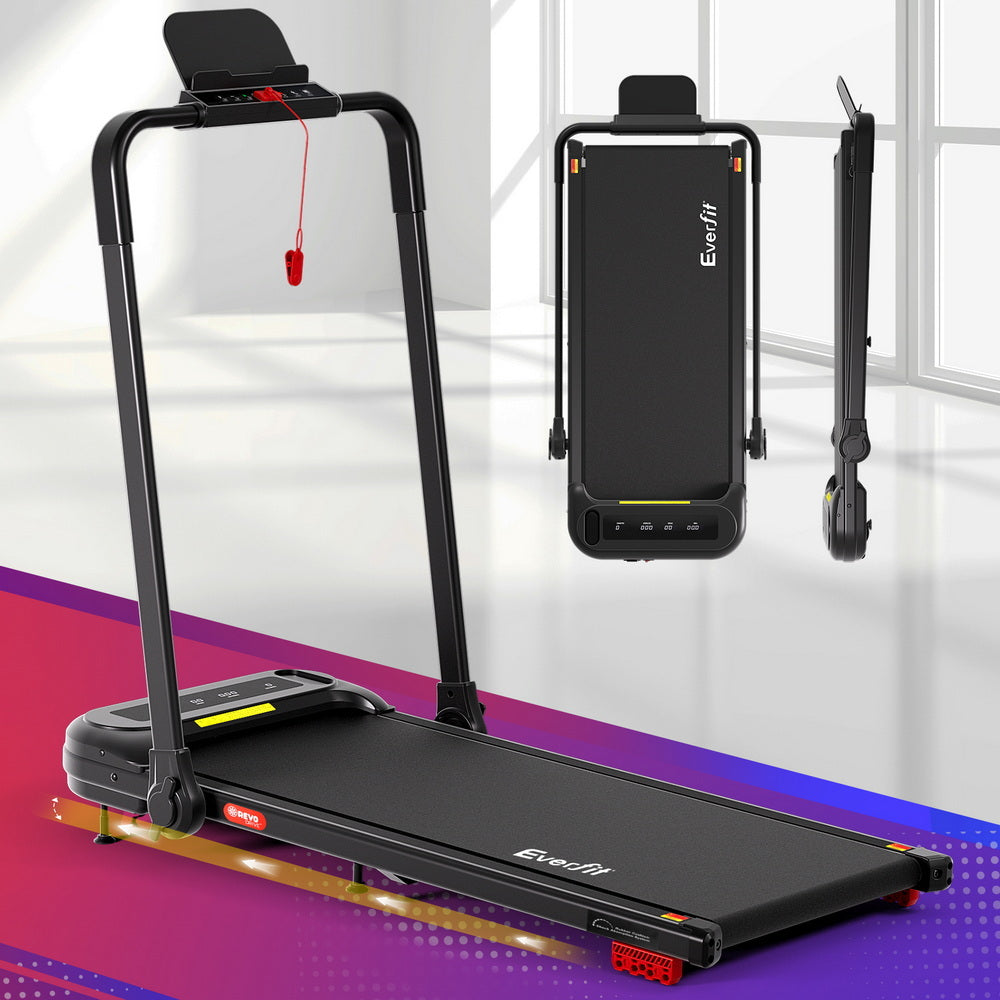 Treadmill Walking Pad | Electric Incline Foldable Home Gym Treadmill | Black | Compact Fitness Equipment