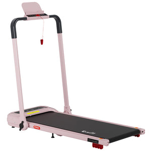 Treadmill Walking Pad | Electric Incline Foldable Home Gym Treadmill | Pink | Compact Fitness Equipment