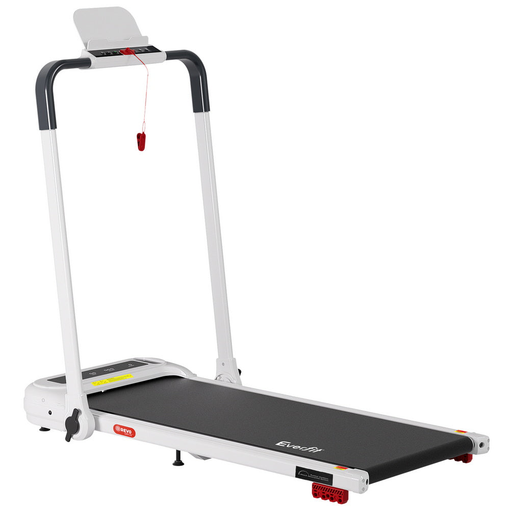 Treadmill Walking Pad | Electric Incline Foldable Home Gym Treadmill | White | Compact Fitness Equipment