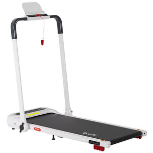 Treadmill Walking Pad | Electric Incline Foldable Home Gym Treadmill | White | Compact Fitness Equipment