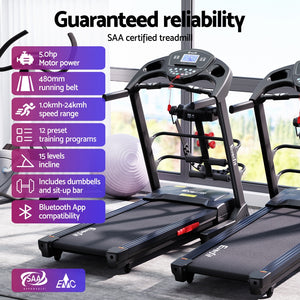 Everfit Treadmill | Electric Home Gym Fitness Exercise Machine | Built-in Massager | 480mm Belt