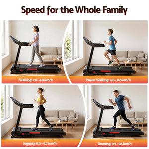 Everfit Treadmill Electric | Auto Incline | Home Gym Fitness Exercise Machine | 520mm