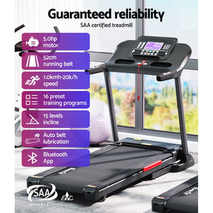 Everfit Treadmill Electric | Auto Incline | Home Gym Fitness Exercise Machine | 520mm