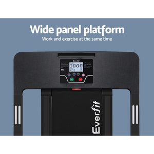 Everfit Treadmill Electric | Home Gym Fitness Exercise | Fully Foldable | 420mm | Black