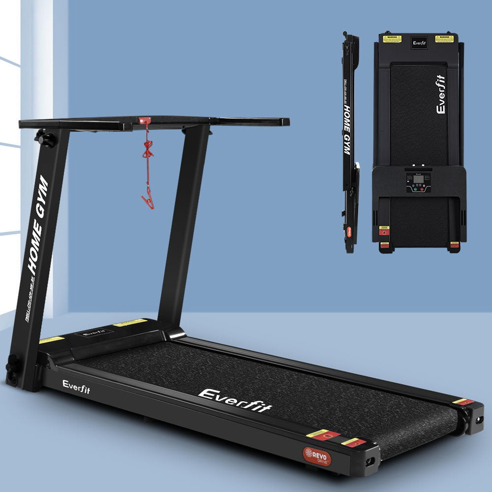 Everfit Treadmill Electric | Home Gym Fitness Exercise | Fully Foldable | 420mm | Black