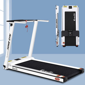 Everfit Treadmill Electric | Home Gym Fitness Exercise | Fully Foldable | 420mm | White