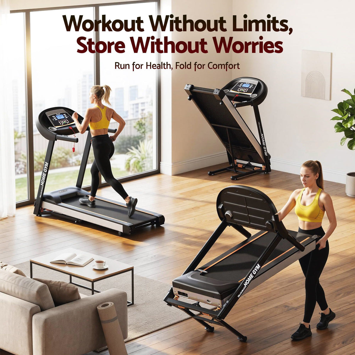 Everfit Treadmill Electric | Auto Incline | Home Gym Fitness Exercise Machine | 450mm