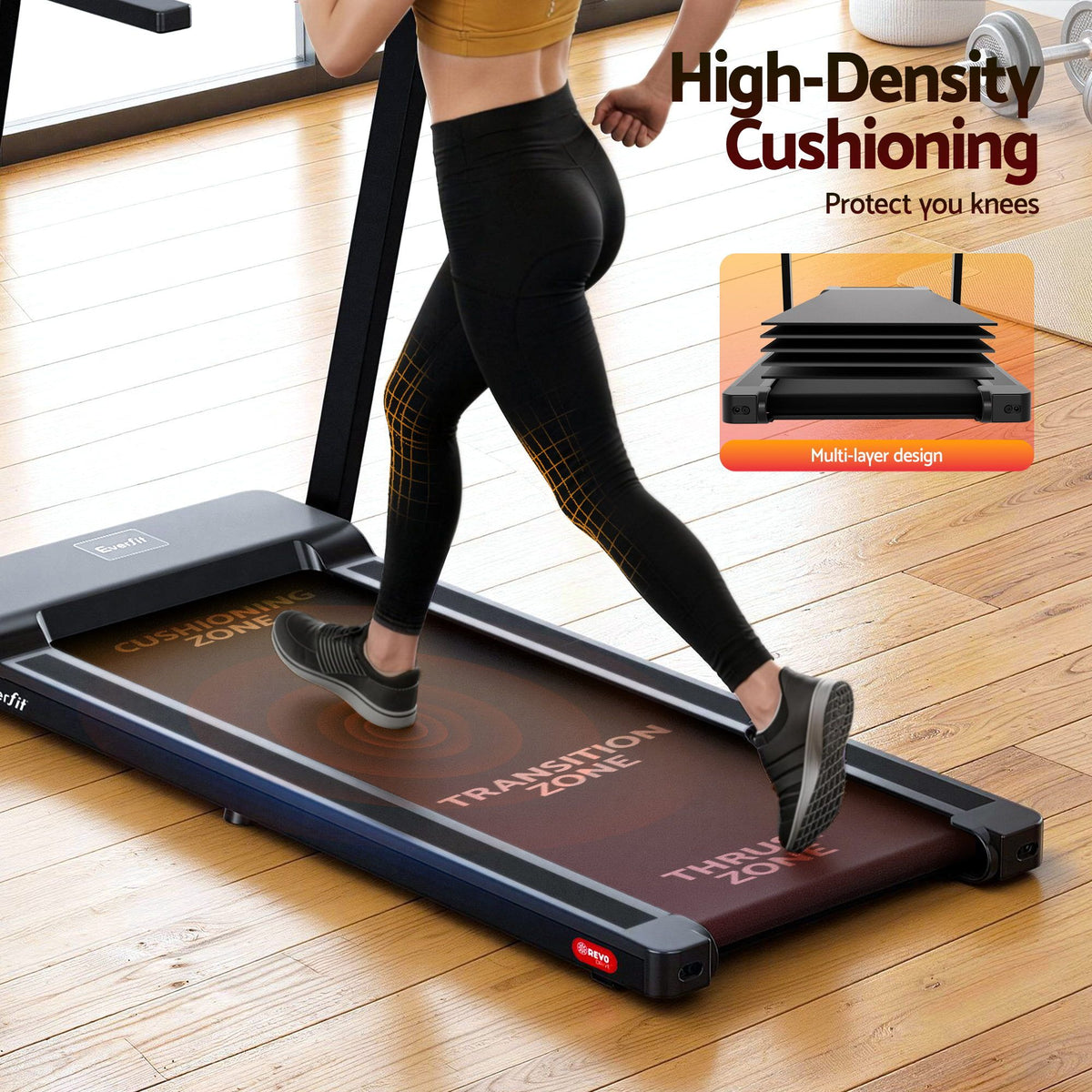 Everfit Treadmill Electric Fully Foldable Home Gym Exercise Fitness Black