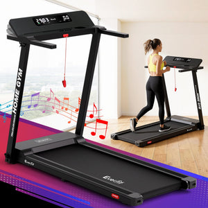 Everfit Treadmill Electric Fully Foldable Home Gym Exercise Fitness Black
