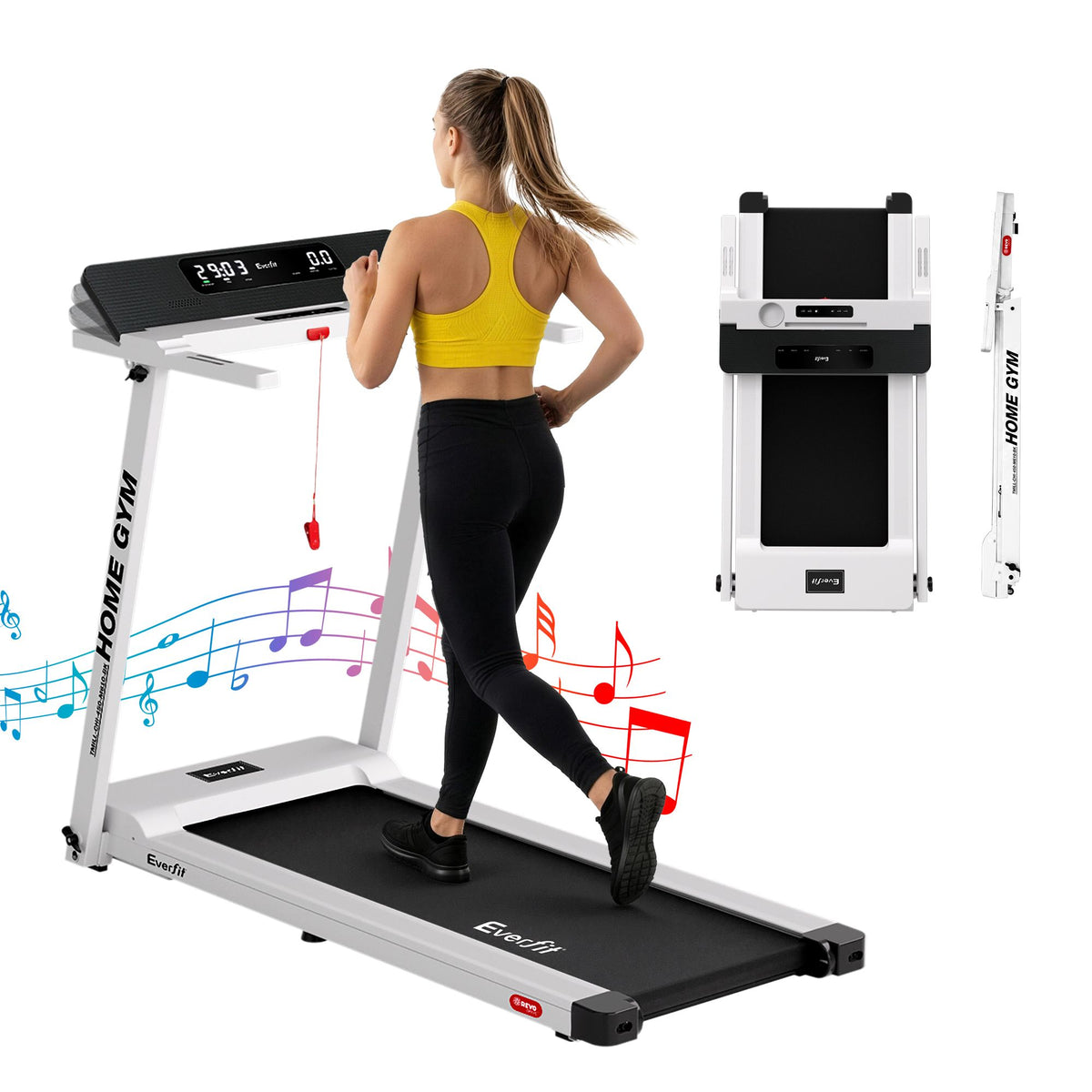 Everfit Treadmill Electric Fully Foldable Home Gym Exercise Fitness White