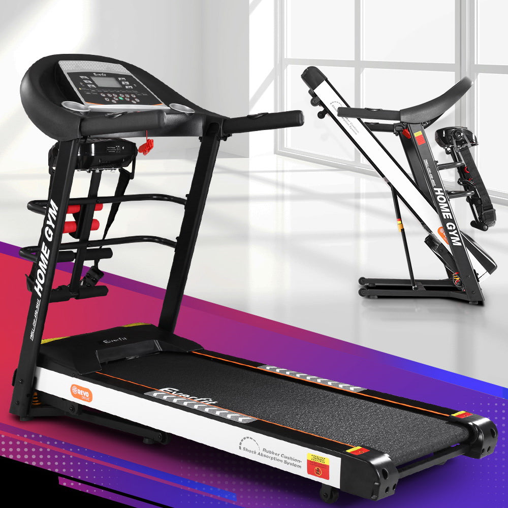Everfit Treadmill | Electric Home Gym Fitness Machine | with Massager | 450mm
