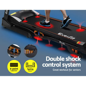 Everfit Treadmill Electric | Home Gym Fitness Exercise Machine | with Massager | 480mm