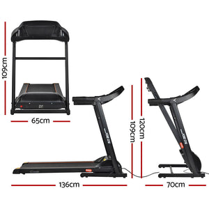 Everfit Treadmill Electric | Home Gym Fitness Exercise Machine | Foldable | 400mm