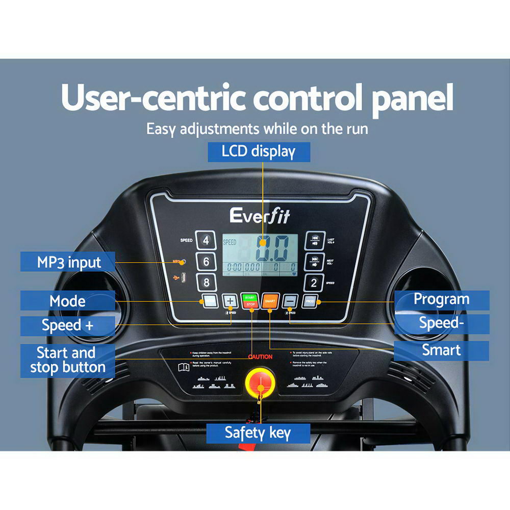 Everfit Treadmill Electric | Home Gym Fitness Exercise Machine | Foldable | 400mm