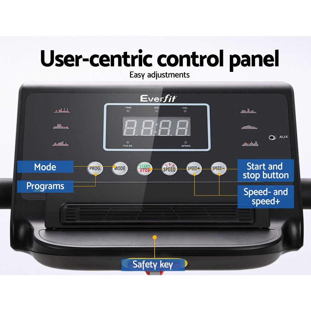 Everfit Treadmill Electric | Home Gym Fitness Exercise Machine | Foldable | 370mm