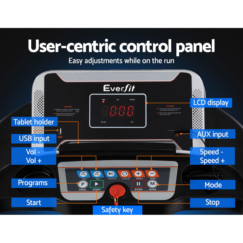 Everfit Treadmill Electric | Home Gym Fitness Exercise Machine | Incline | 400mm