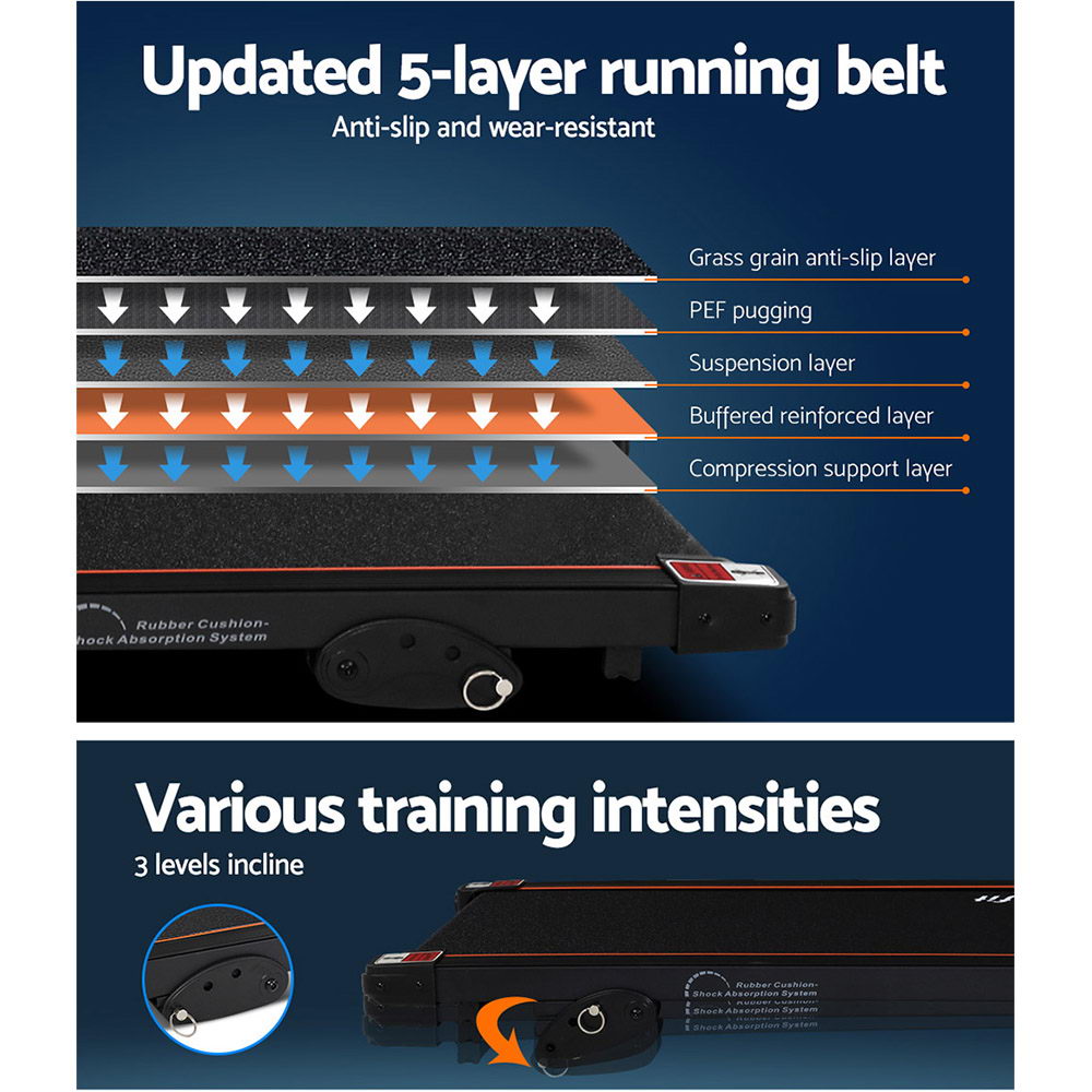 Everfit Treadmill Electric | Home Gym Fitness Exercise Machine | Incline | 400mm