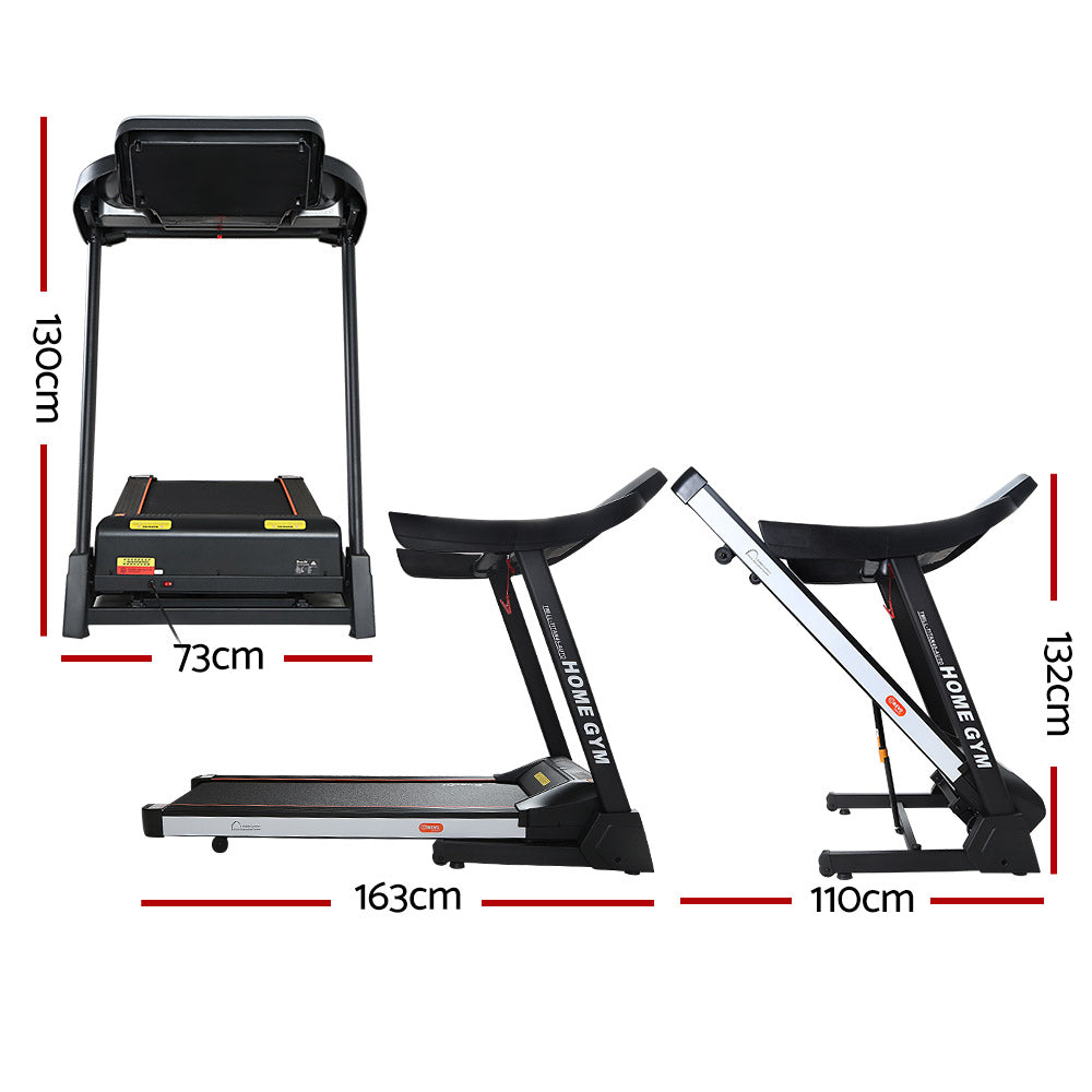 Everfit Treadmill Electric | Auto Level Incline | Home Gym Fitness Exercise | 450mm