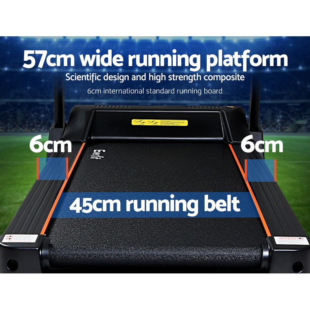Everfit Treadmill Electric | Auto Level Incline | Home Gym Fitness Exercise | 450mm