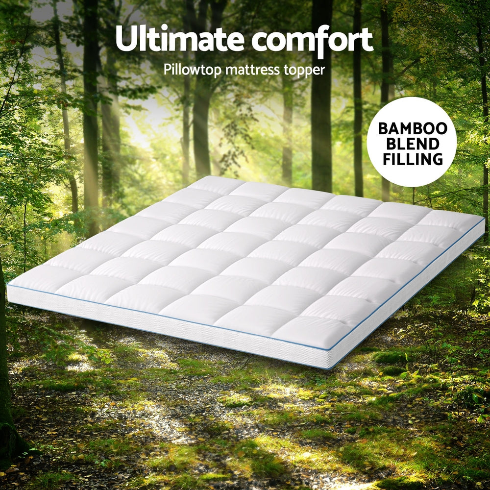 Bedding Mattress Topper | Pillowtop Bamboo | 10 cm Thickness | King Size