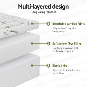 Mattress Topper 11cm | Bamboo Pillowtop | Double Size