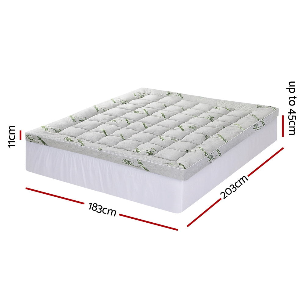 Mattress Topper 11cm | Bamboo Pillowtop | King Size