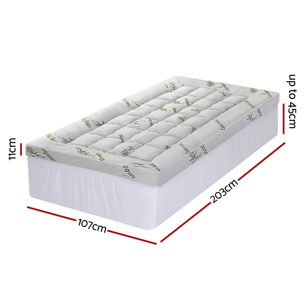 Mattress Topper 11cm | Bamboo Pillowtop | King Single Size