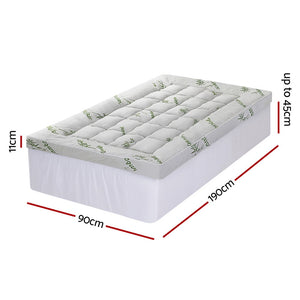 Mattress Topper 11cm | Bamboo Pillowtop | Single Size