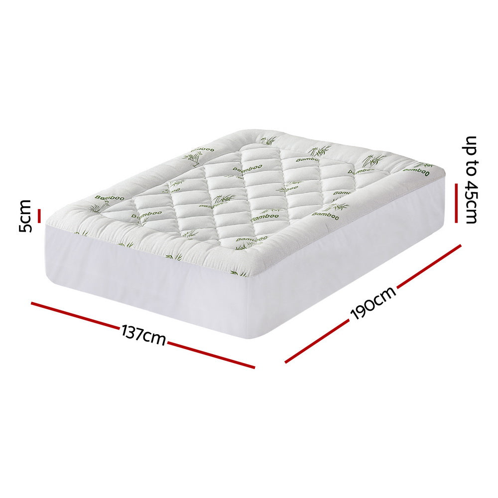 Mattress Topper 5cm | Bamboo Pillowtop | Double Size