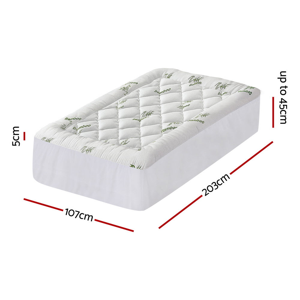 Mattress Topper 5cm | Bamboo Pillowtop | King Single Size