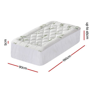 Mattress Topper 5cm | Bamboo Pillowtop | Single Size