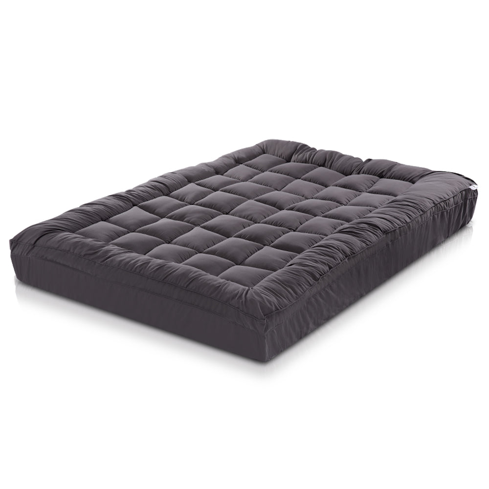 Giselle Bedding | Mattress Topper | Pillowtop Bamboo | Charcoal | Queen