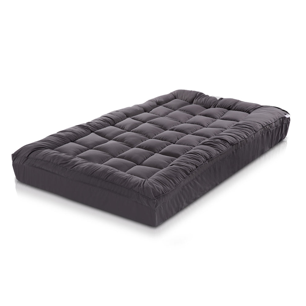 Giselle Bedding | Mattress Topper | Pillowtop Bamboo | Charcoal | Single