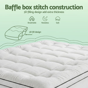 Giselle Bedding Queen Mattress Topper 5cm Coral Fleece