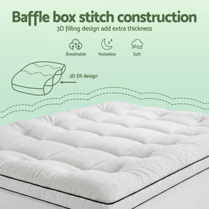 Giselle Bedding Single Mattress Topper 5cm Coral Fleece