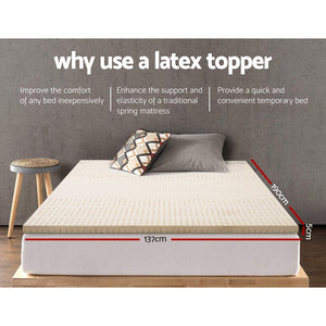Giselle Bedding | Latex Mattress Topper | 5cm | Double