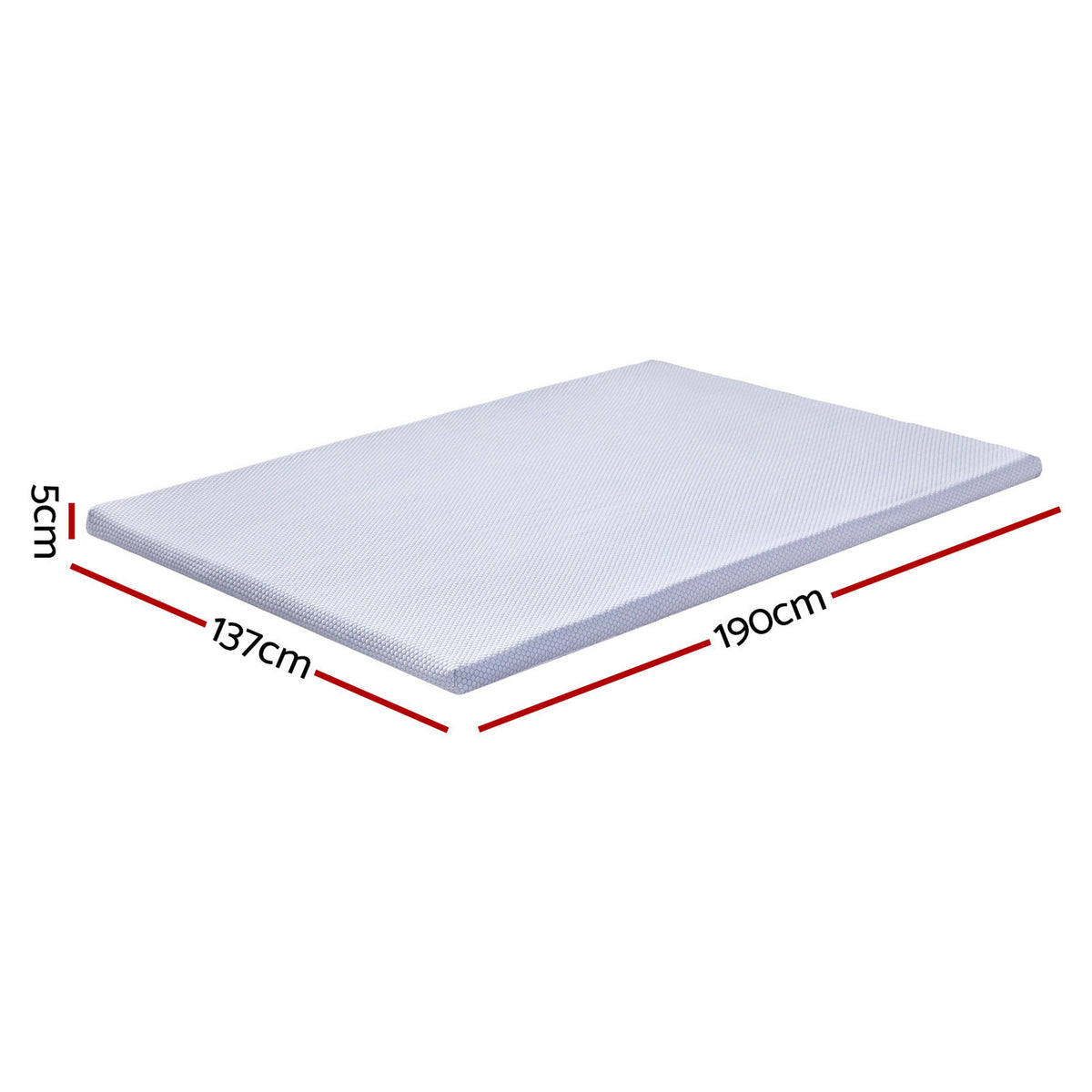 Natural Latex Topper | 5cm | 7-Zone | Ice Silk Cooling Cover | Double